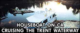 Houseboats on the Trent-Severn Waterway.